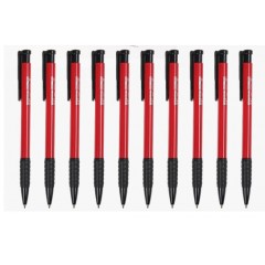 文正圆珠笔红蓝黑色笔芯0.7mm原子笔批发教师学生办公用按动油笔 2001